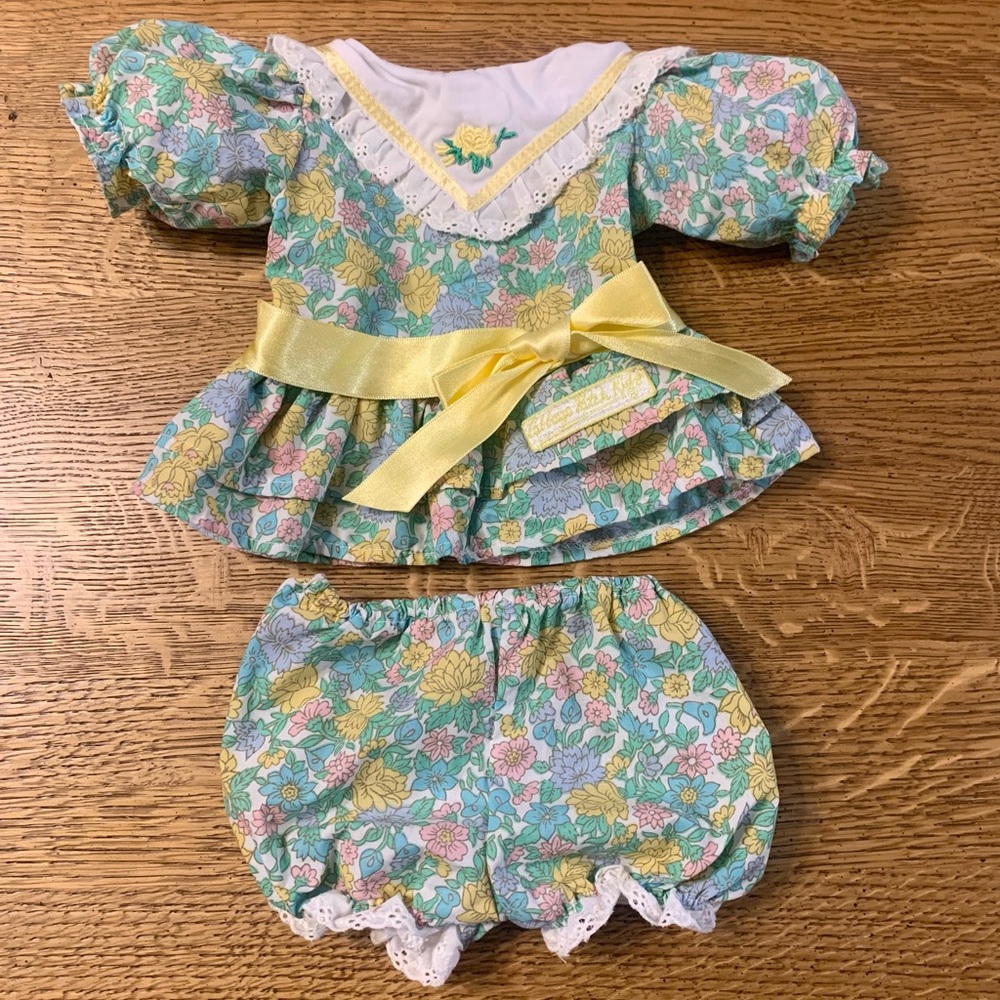 Vintage Cabbage Patch Kids Floral Doll Dress 1987 KT Factory